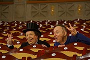 Sergej Maslennikov, Andrej Jigalov bei der Pressekonferenz zu Clowns! – Die Kunst des Lachens vom 03.-07.04.2019 im Prinzregententheater (©Foto: Martin Schmitz)